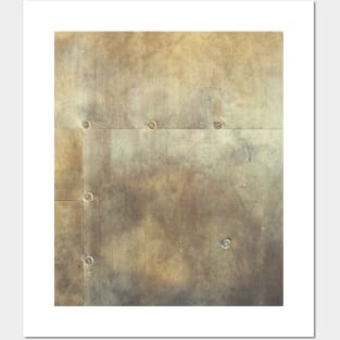 Brown Oxidized Steel | Old Industrial | Rusted Steel | Rivets Posters and Art